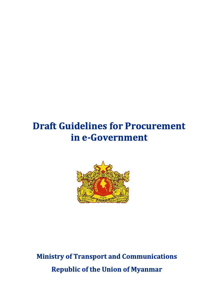 Draft Guidelines for Procurement in e-Government