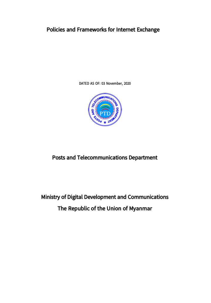 Announcement of Policies and Frameworks for Internet Exchange
