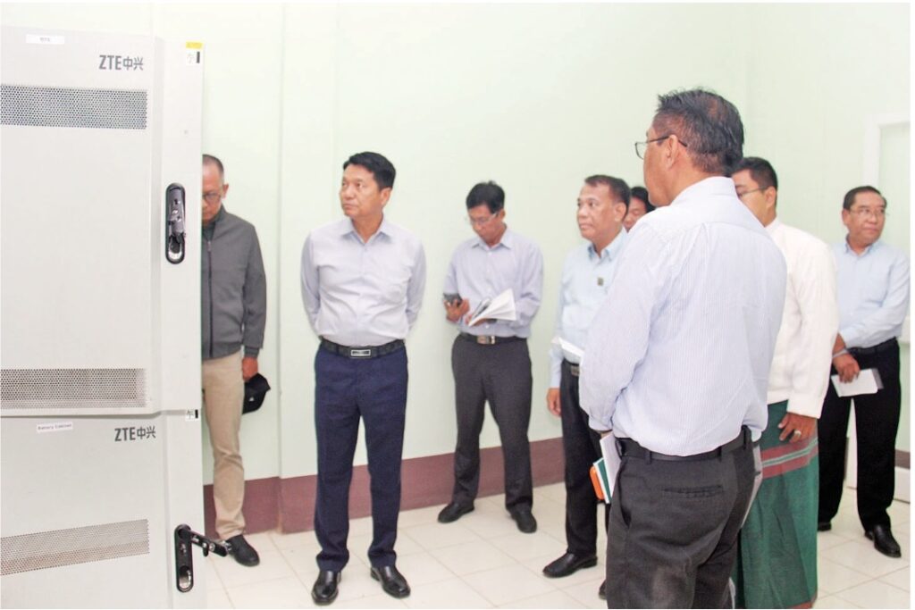 Deputy Minister U Thet Win Aung inspects telecommunications and postal stations in Hsipaw, Kyaukme and Nawnghkio