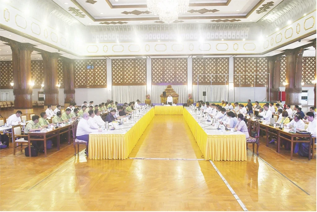 Coordination meeting on orderly telecommunications cables, power lines and parking in Yangon Region
